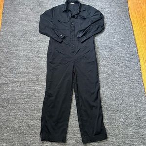 Everlane Jumpsuit Women 4 Black Long Sleeve Boiler Suit Utility Workwear NO BELT